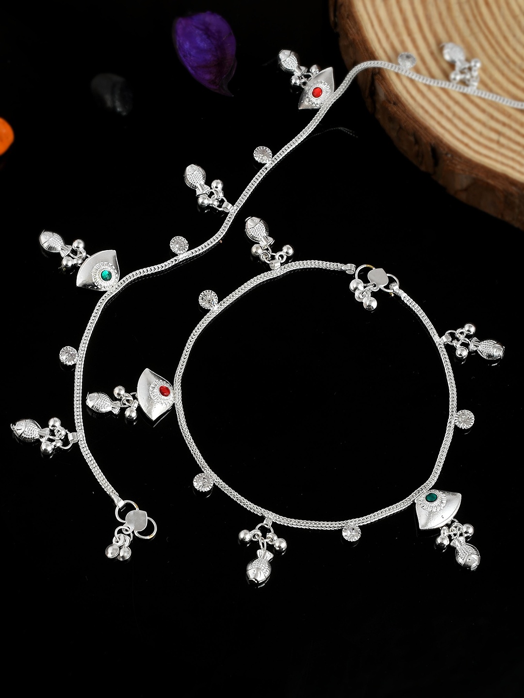 

Silvermerc Designs Silver-Plated Chain Handcrafted Anklet