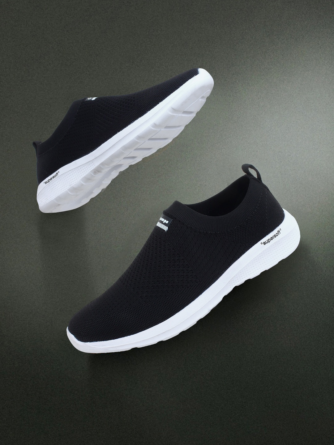 

Champs Men Black Woven Design Slip-On Sneakers