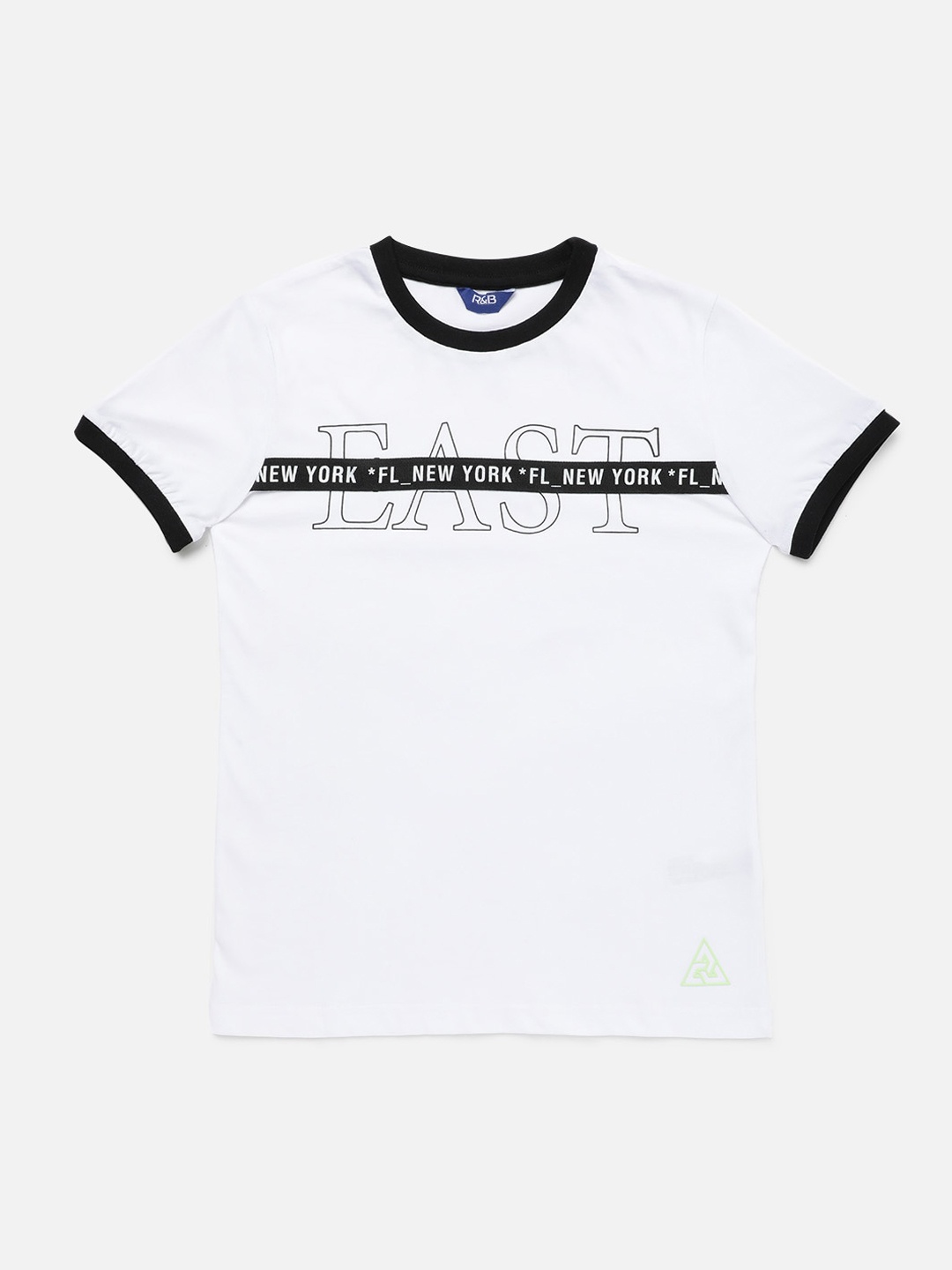 

R&B Boys Black & White Printed T-shirt with Shorts