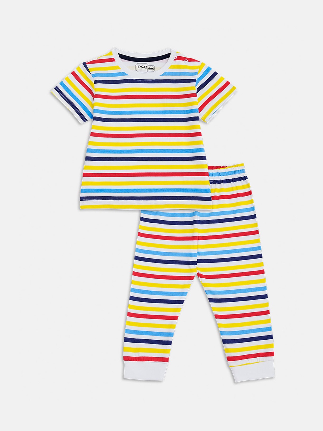 

R&B Boys White & Yellow Striped T-shirt with Trousers