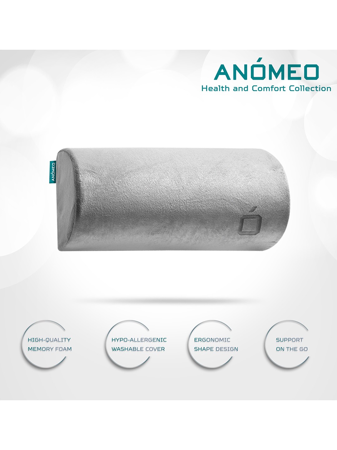 

ANOMEO Grey Large Support Pillow