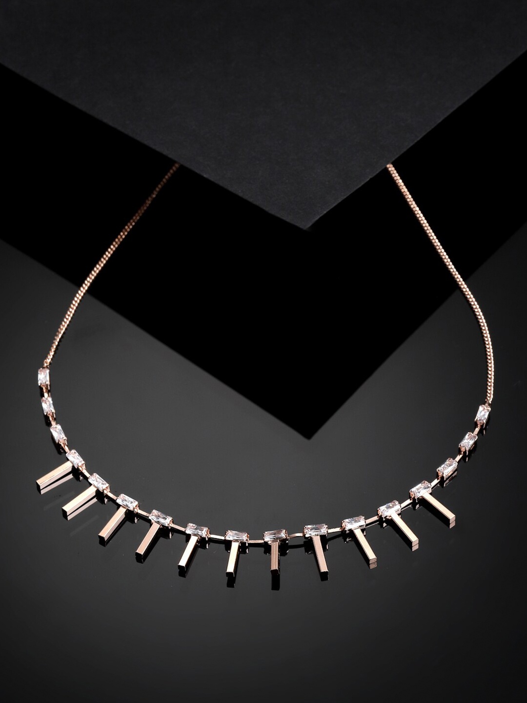 

VOGUE PANASH Gold-Toned & White Brass Gold-Plated Handcrafted Necklace