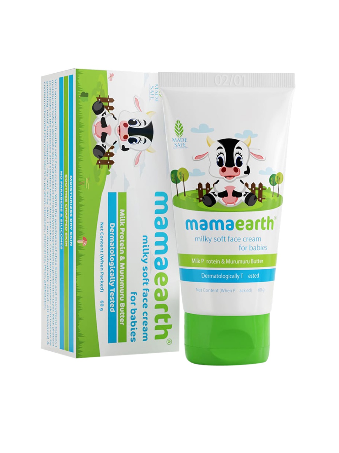 

Mamaearth Kids Milky Soft Baby Face Cream With Murumuru Butter - 60ml, White