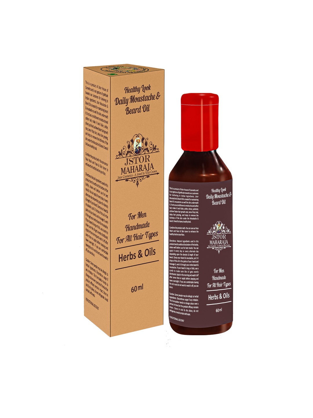 

JSTOR Healthy Look Daily Moustache & Beard Oil-60 ml, Brown