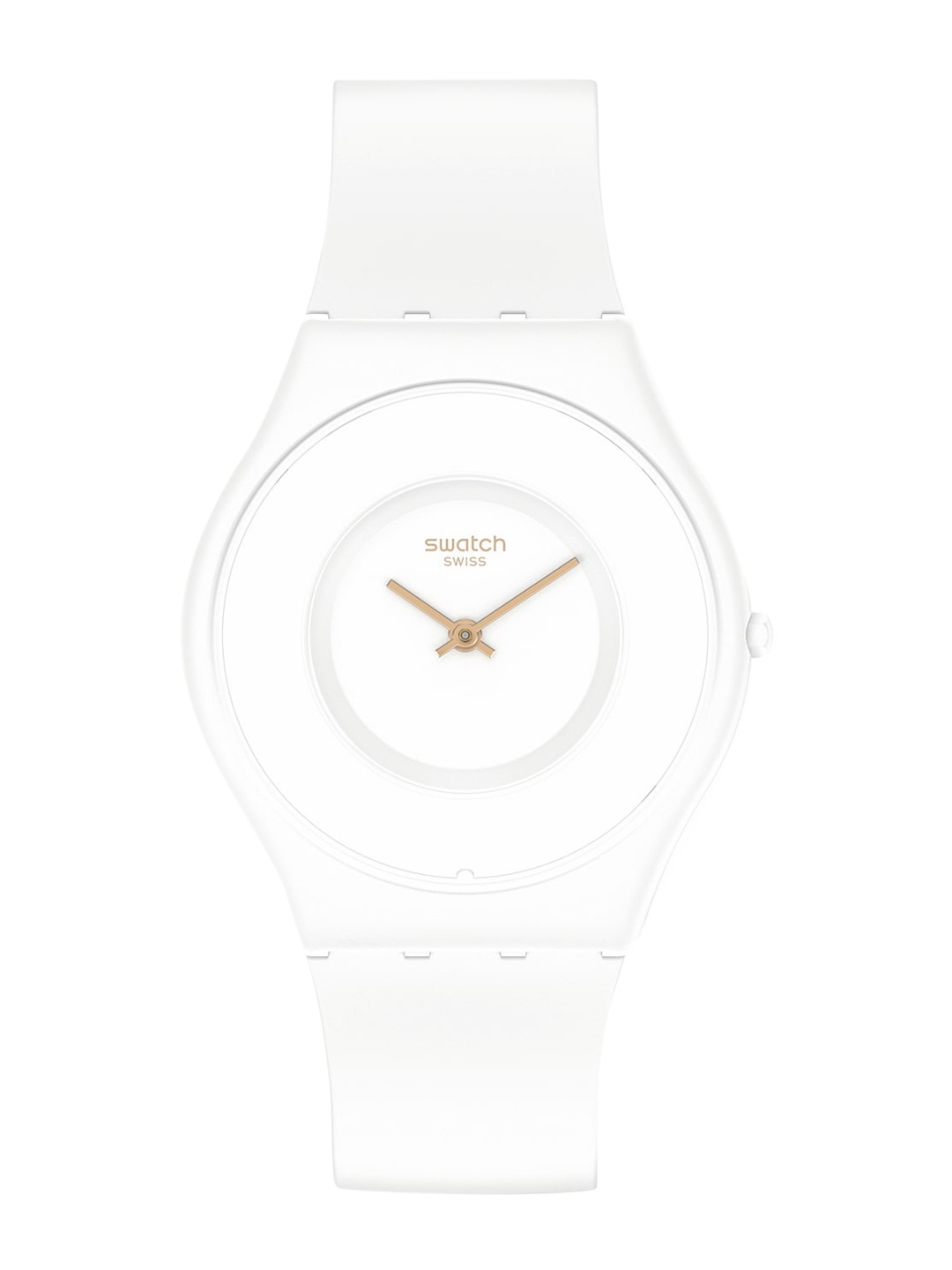 

Swatch Unisex Skeleton Dial & Textured Straps Analogue Watch SS09W100, White