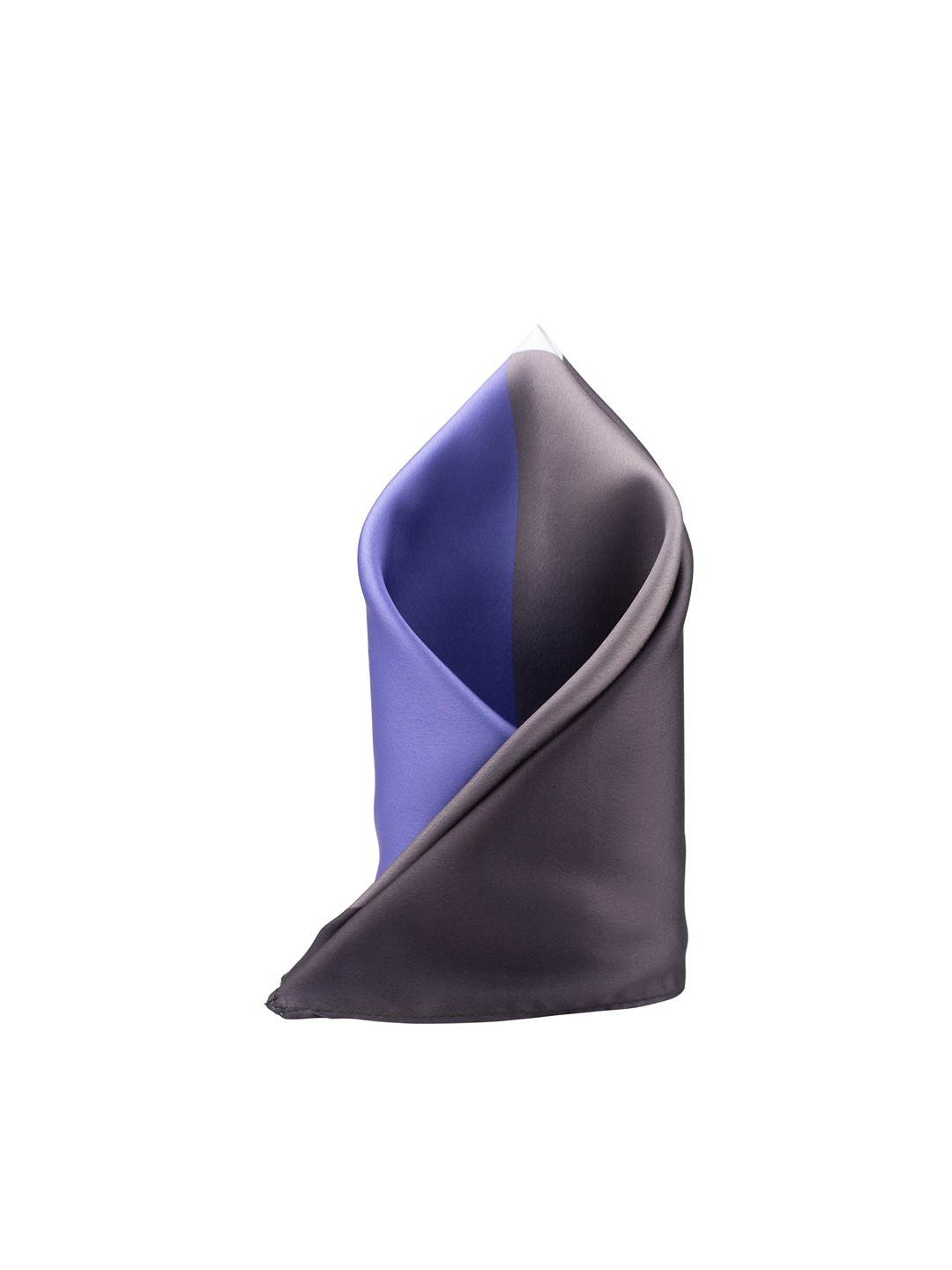 

The Tie Hub Men Grey & Purple Color-Blocked Microfibre Pocket Square