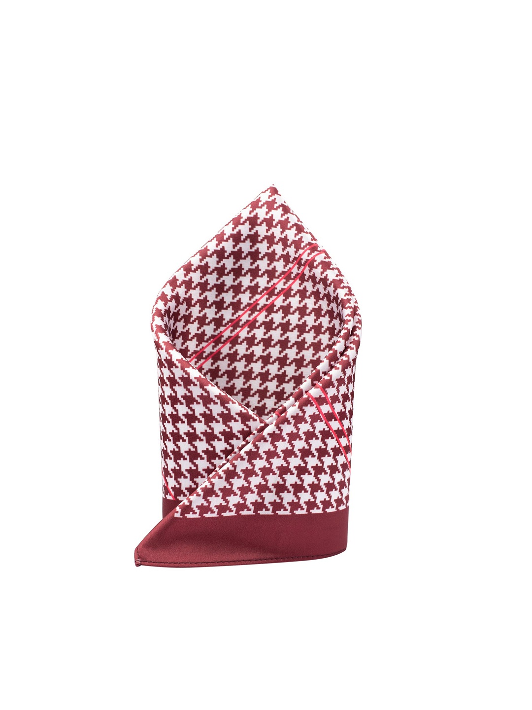 

The Tie Hub Men Printed Pocket Square, Coffee brown