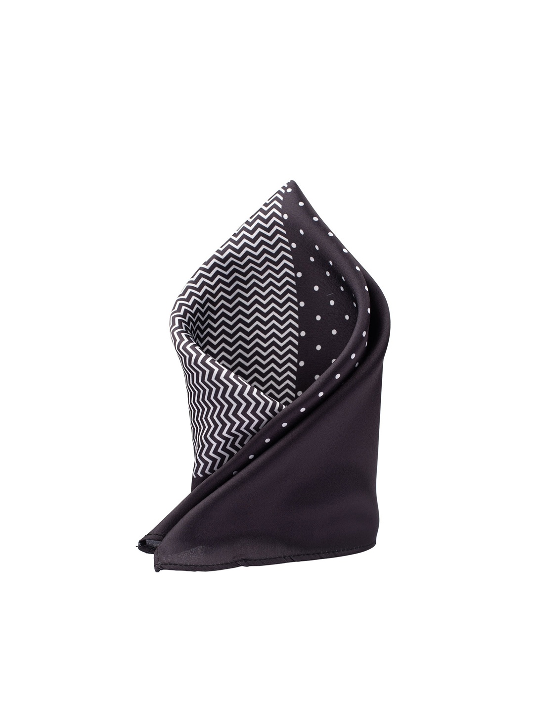 

The Tie Hub Men Black & White Printed Pocket Squares