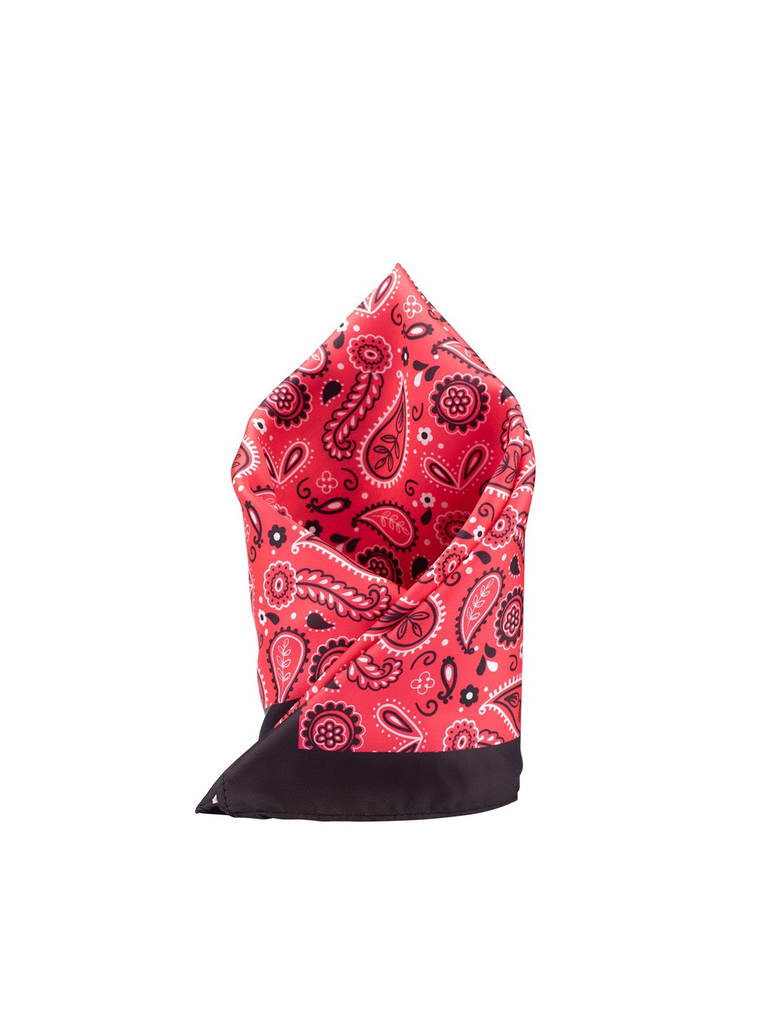 

The Tie Hub Men Red Paisley Printed Pocket Squares