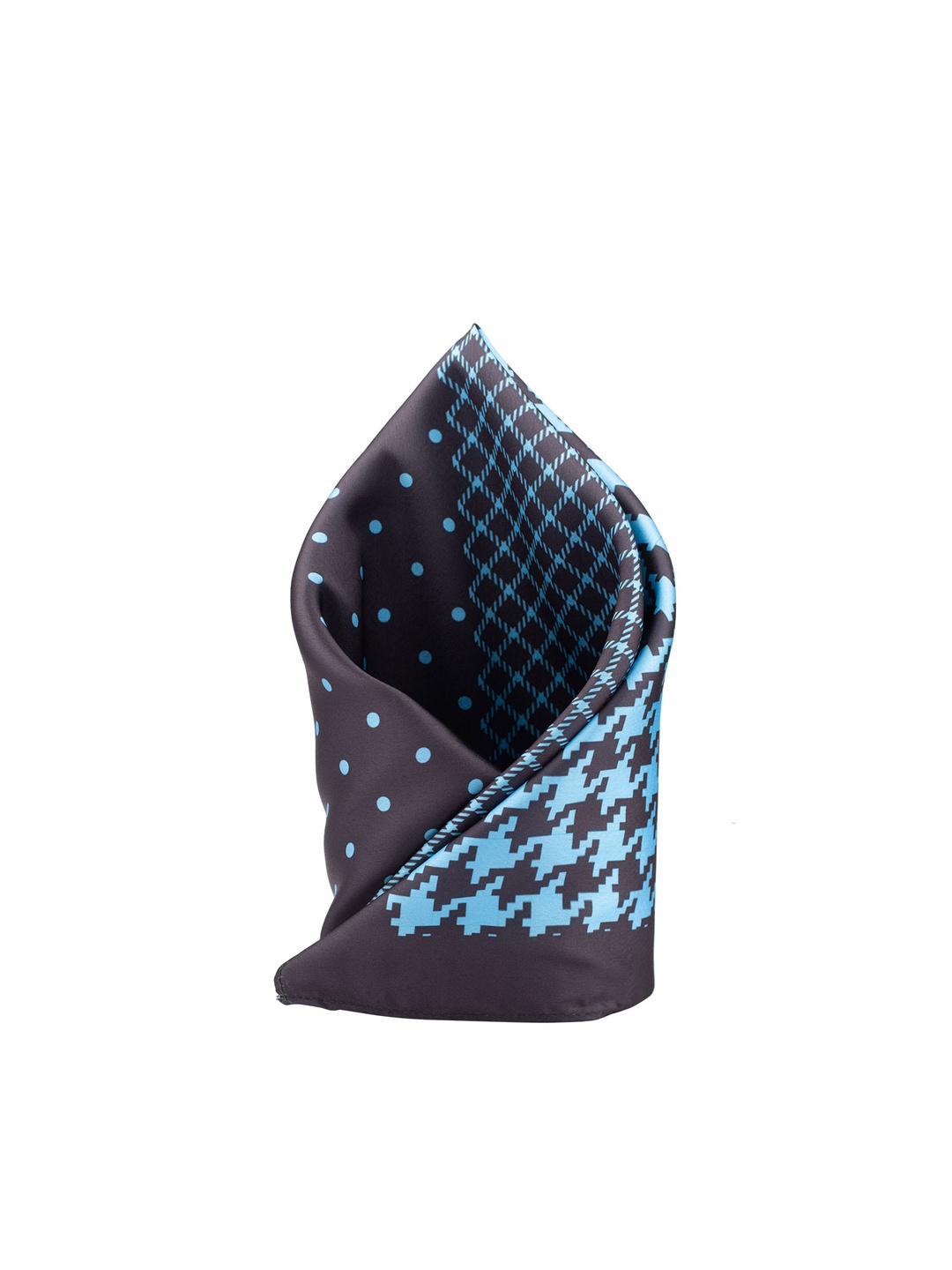 

The Tie Hub Men Black & Blue Printed Pocket Square