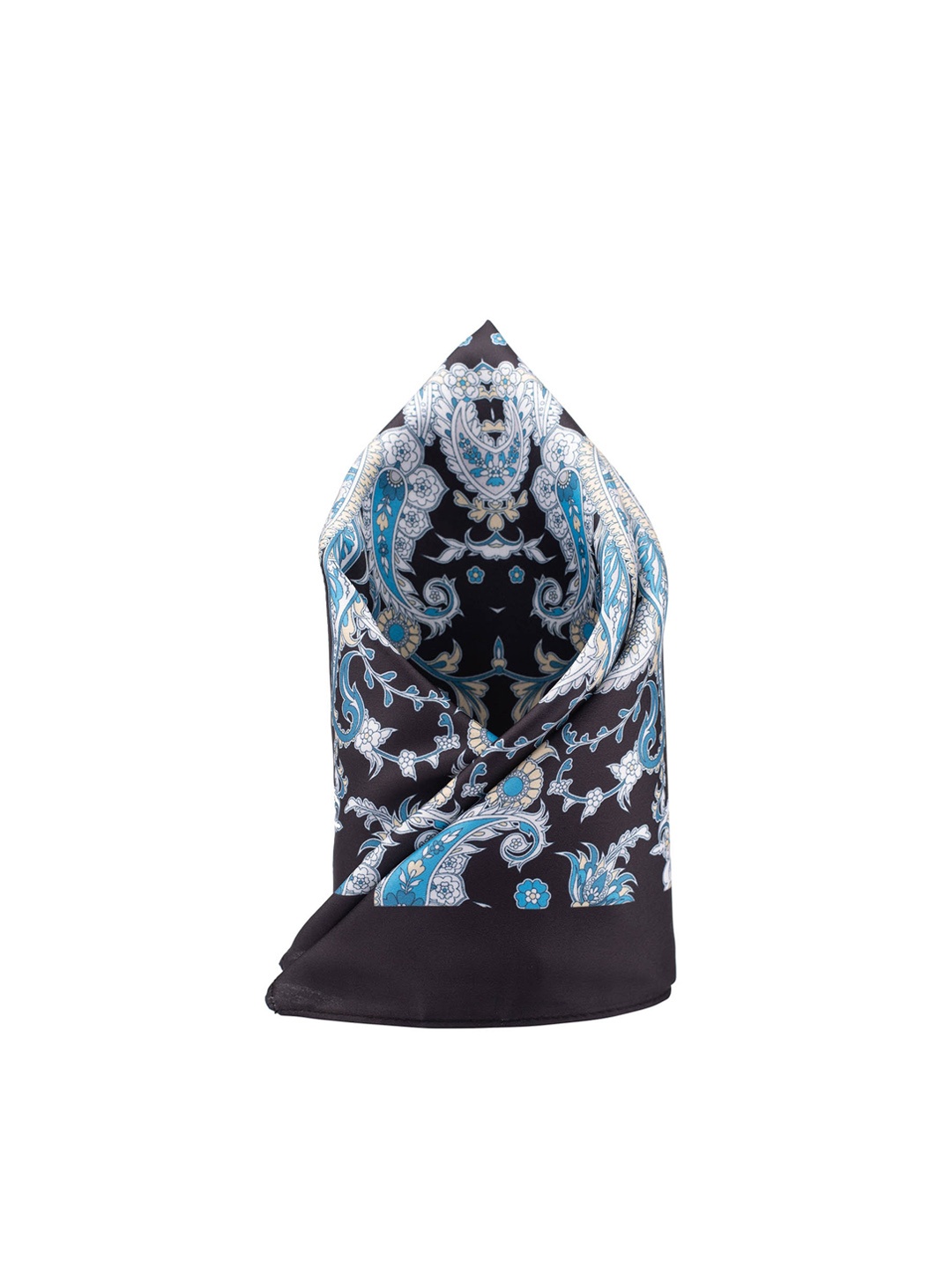 

The Tie Hub Men Black & Blue Printed Pocket Squares
