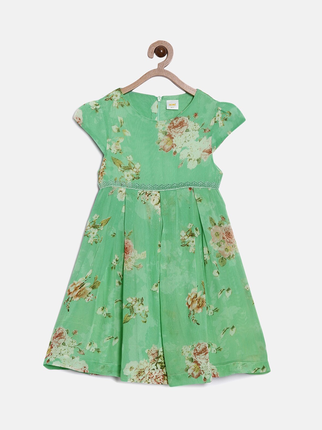 

Aomi Green Floral Georgette Dress