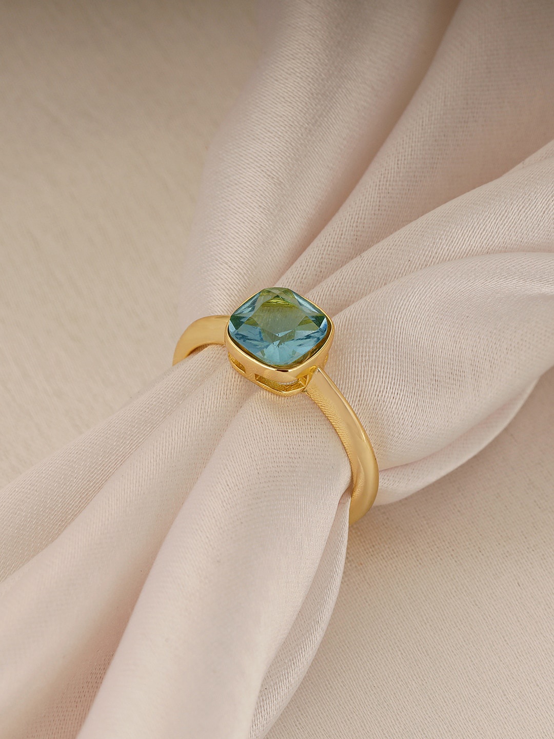 

GIVA 925 Sterling Silver 18k Gold Plated Adjustable Marine Ring