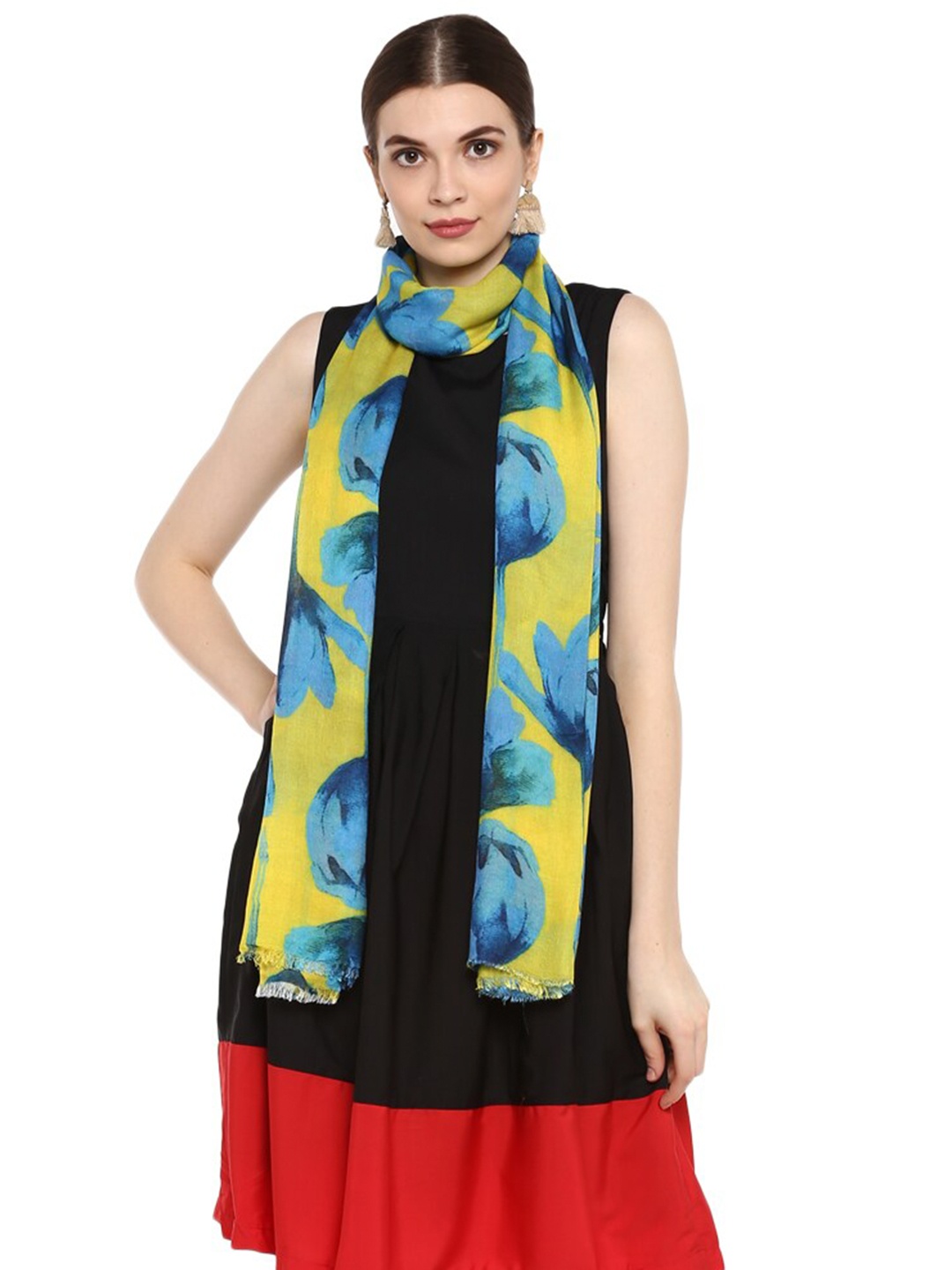 

Rhe-Ana Women Blue & Green Printed Stole