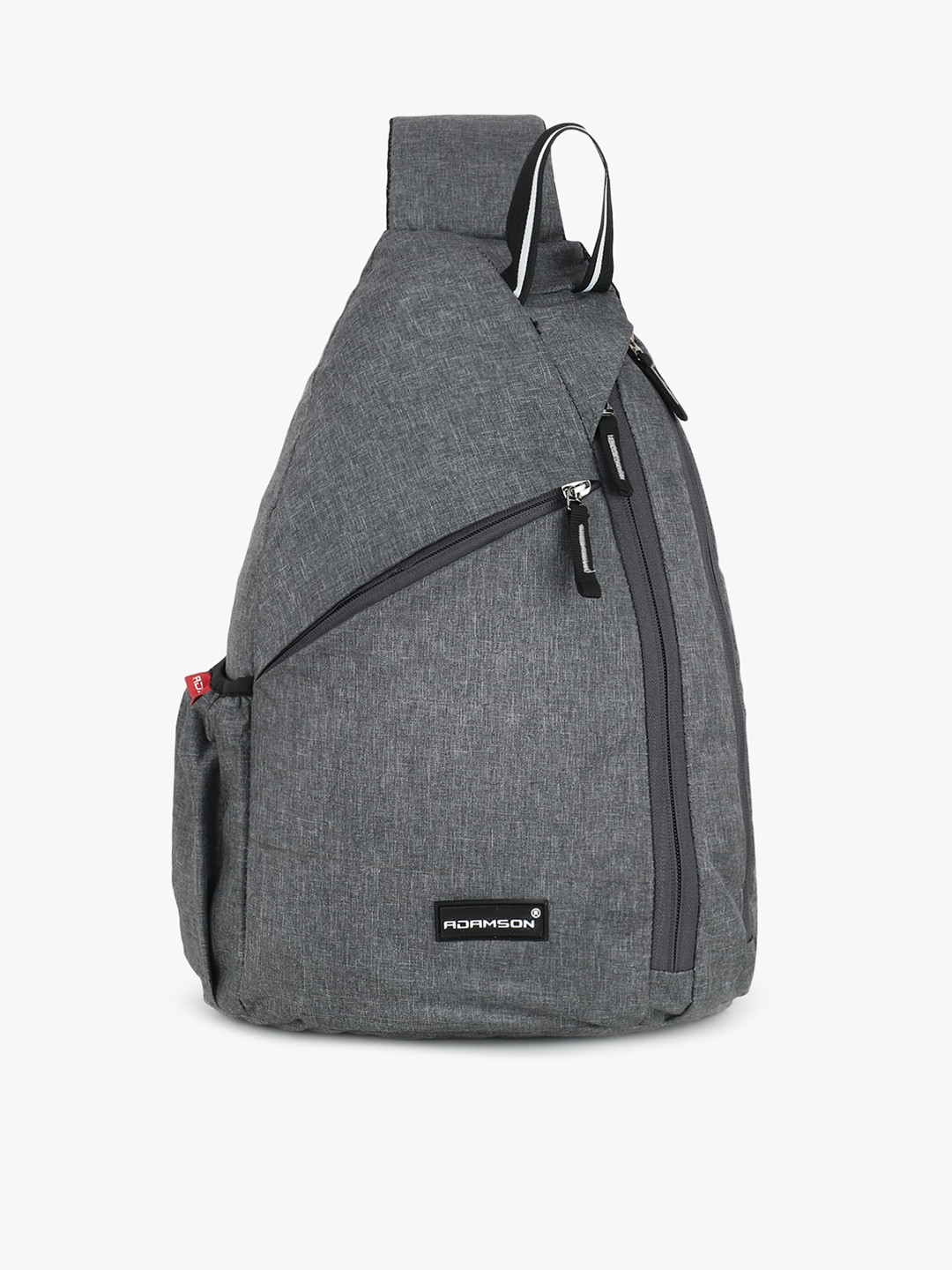 

ADAMSON Men Grey Melange Brand Logo Cross Body Backpack
