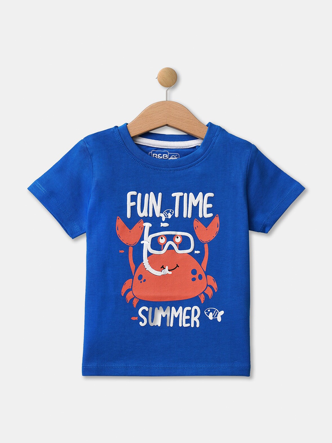 

R&B Boys Blue Printed T-shirt