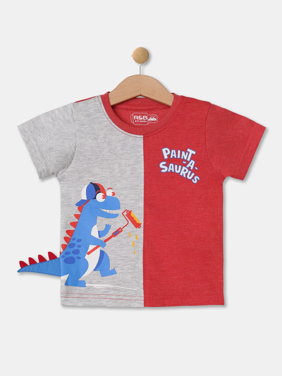 

R&B Boys Red Raw Edge T-shirt