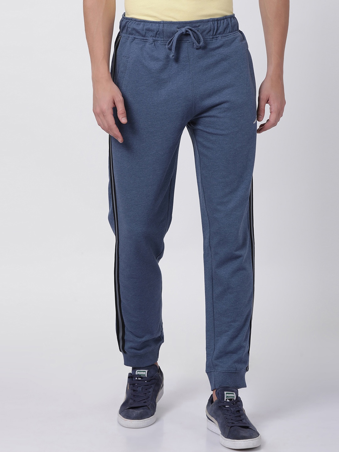 

Crocodile Men Blue Solid Slim-Fit Cotton Joggers