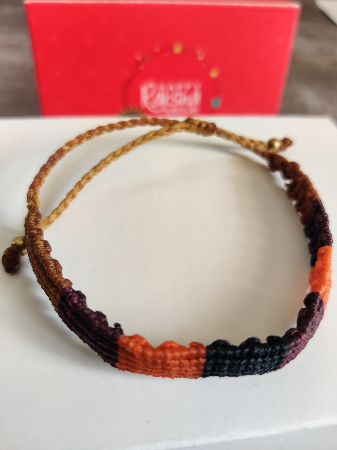 

EL REGALO Bracelet Rakhi Combo for Bhaiya With Roli Chawal Shagun and Greeting Card, Red