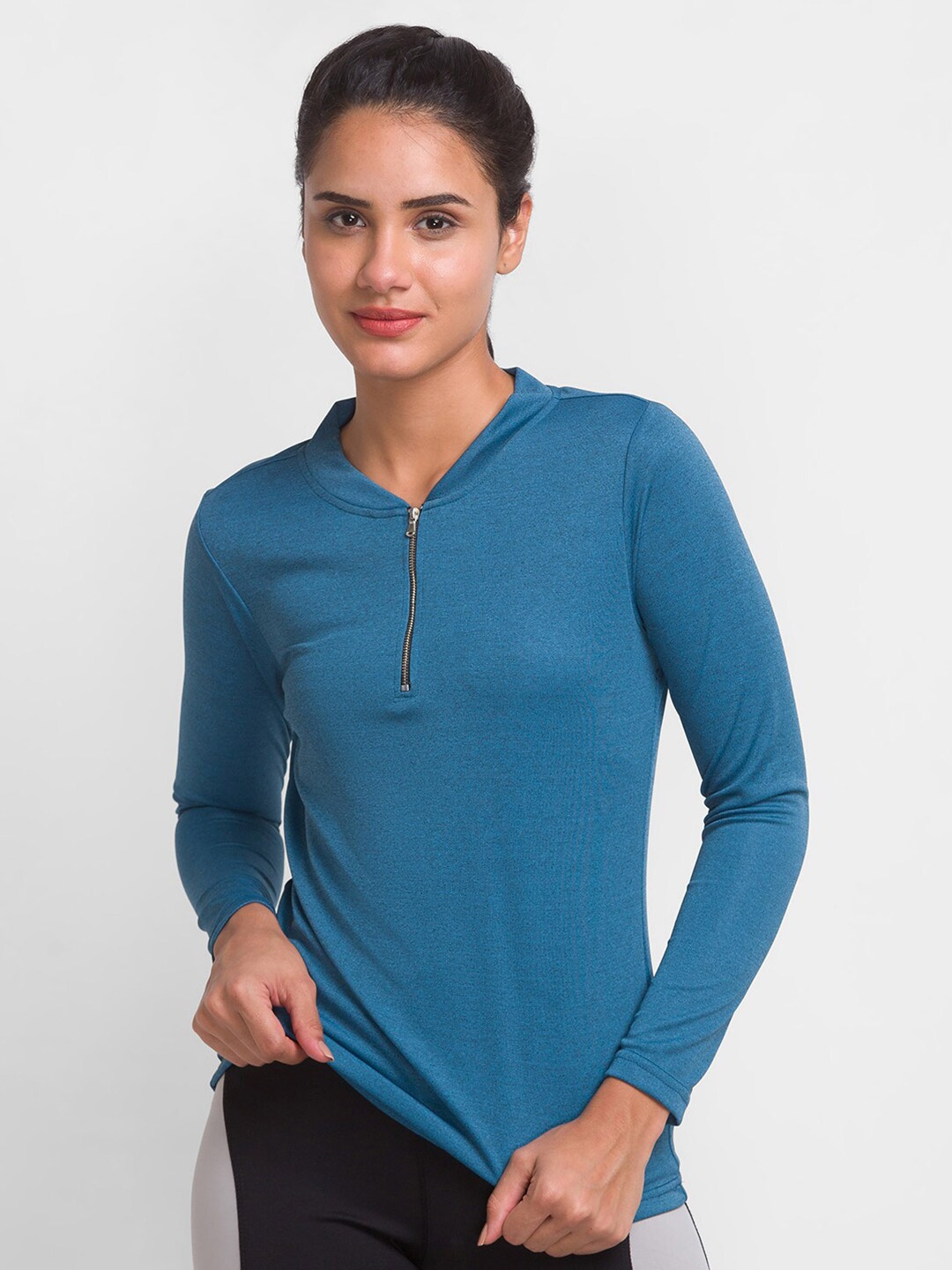 

Globus Women Blue & mediterranea High Neck T-shirt