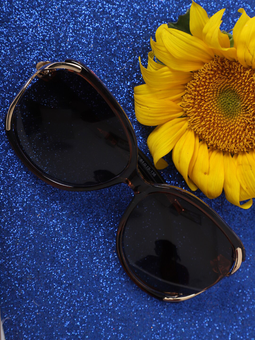 

MARC LOUIS Women Purple Lens & Brown Oval Sunglasses with Polarised Lens