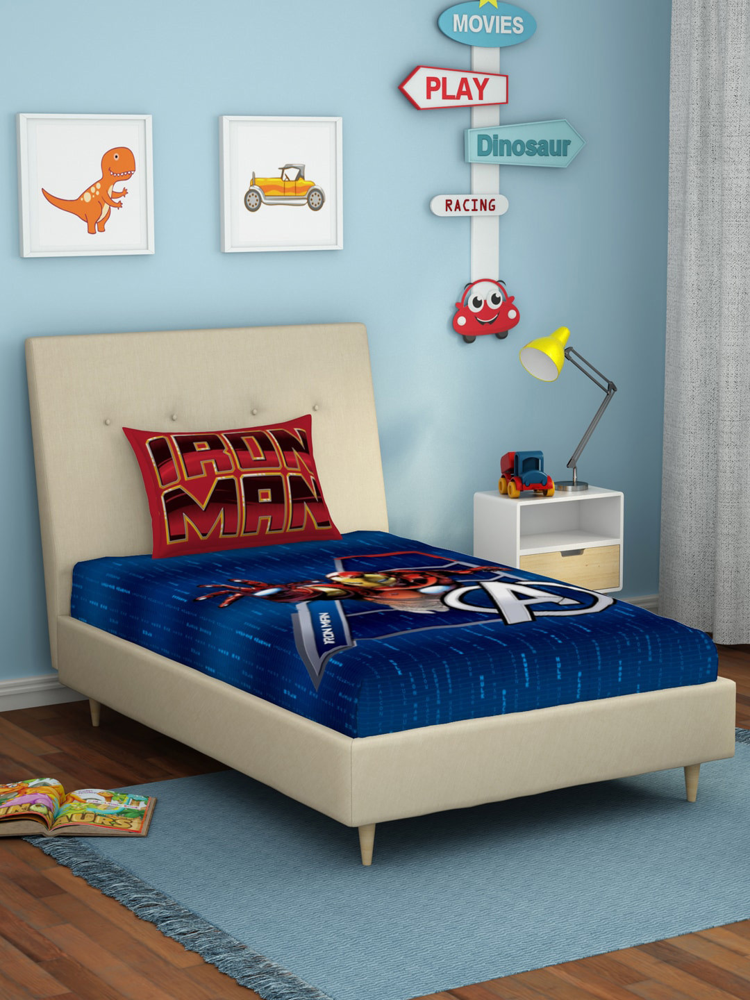

SPACES Unisex Kids Blue Bedsheets