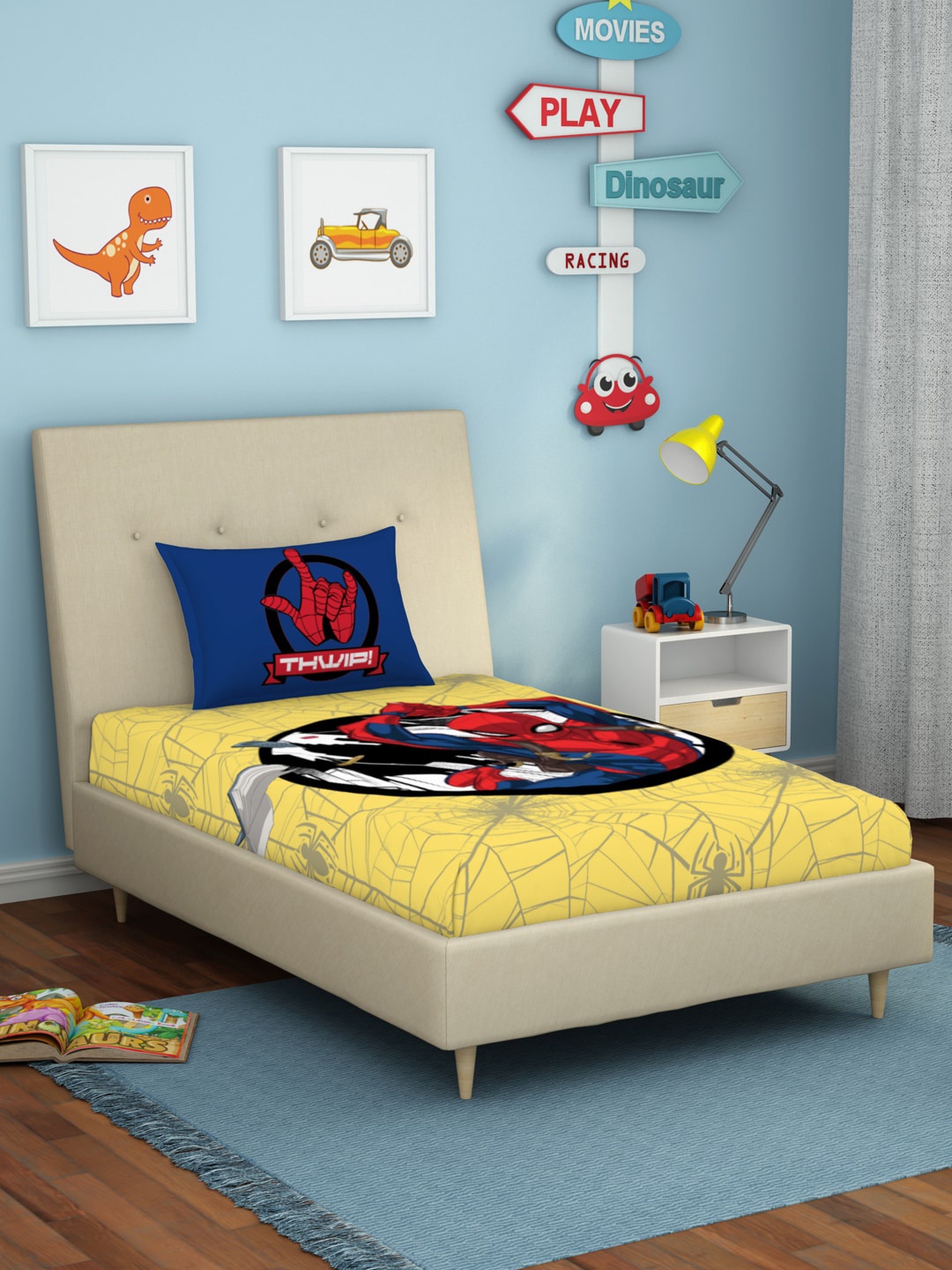 

SPACES Unisex Kids Mustard Bedsheets