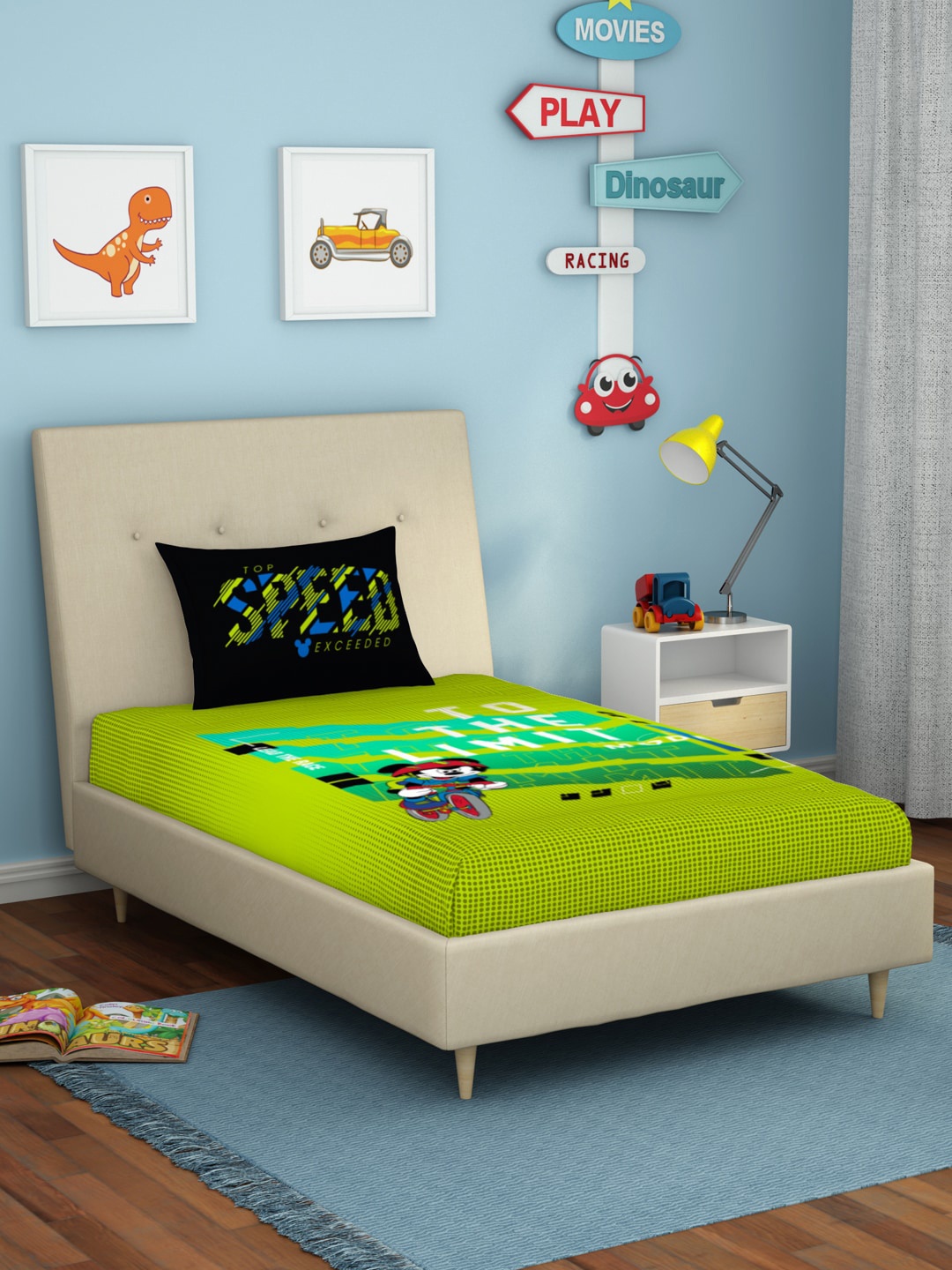 

SPACES Unisex Kids Green Bedsheets