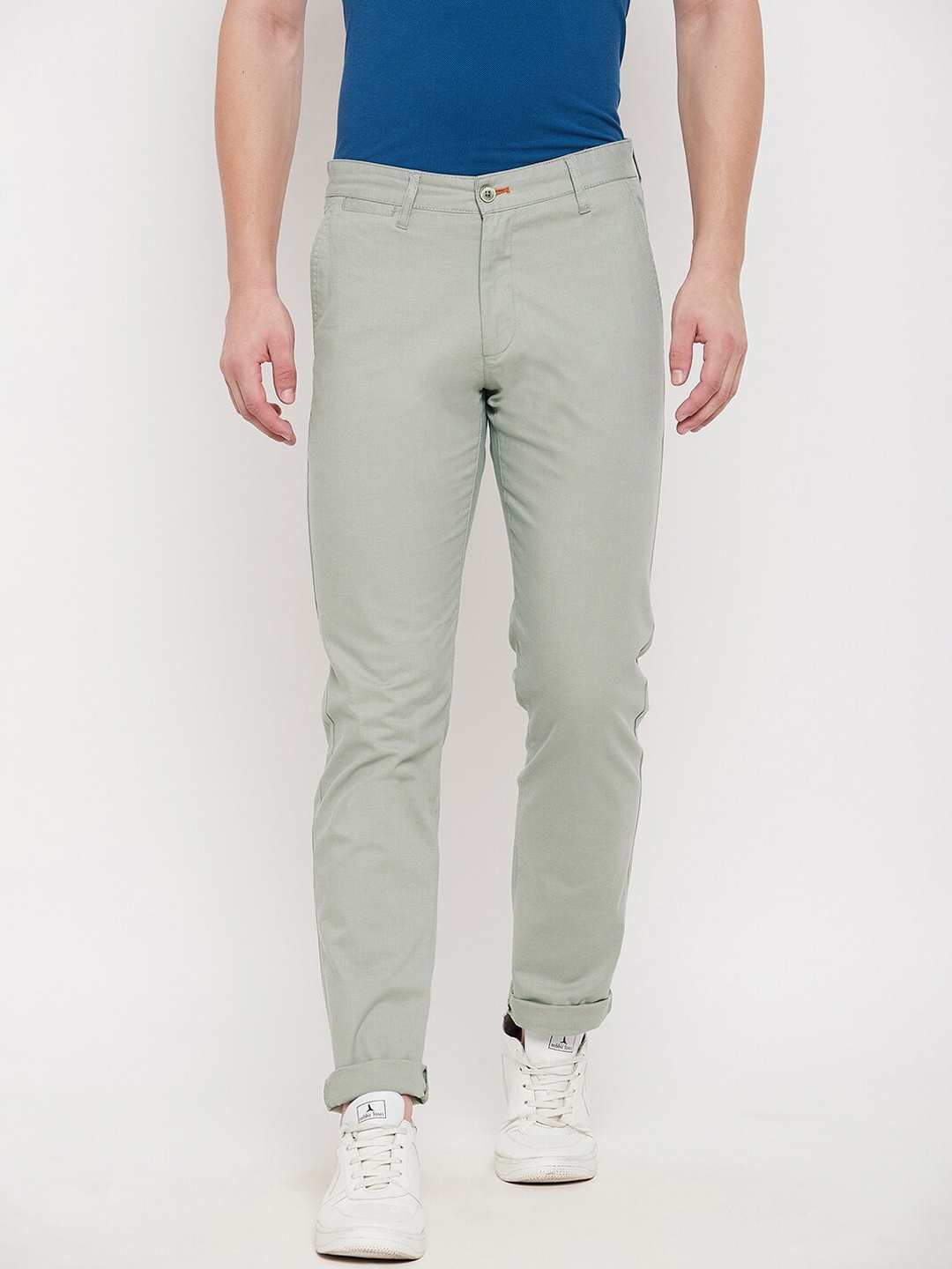 

Duke Men Green Slim Fit Trousers