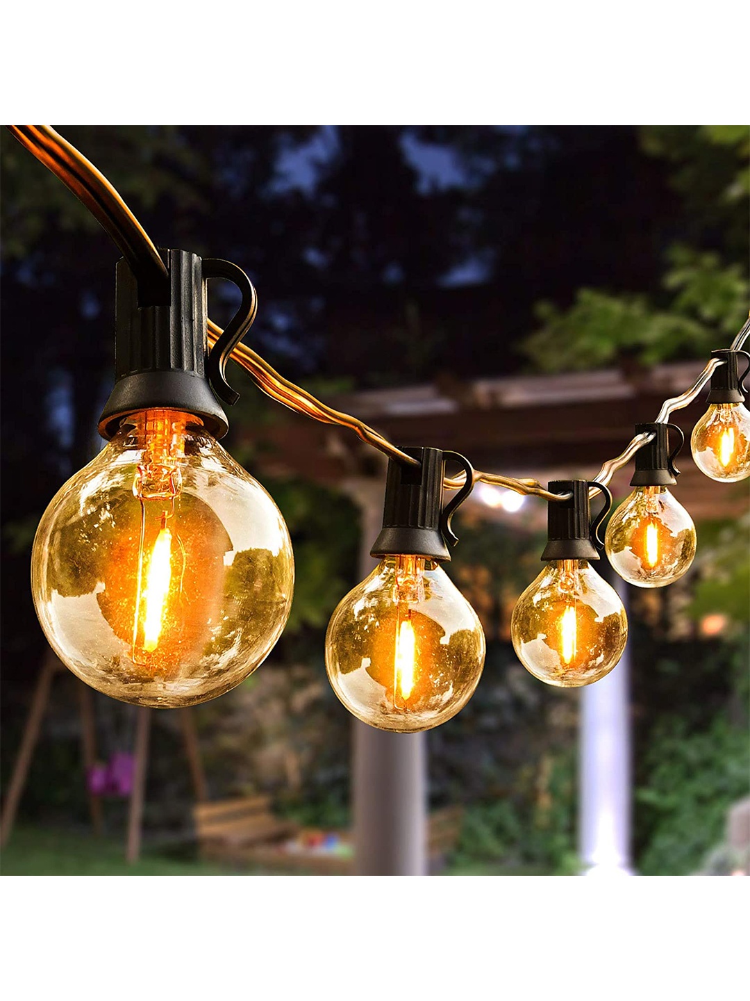 

XERGY White 26 Pieces Edison Bulb Outdoor String Lights- 7 m