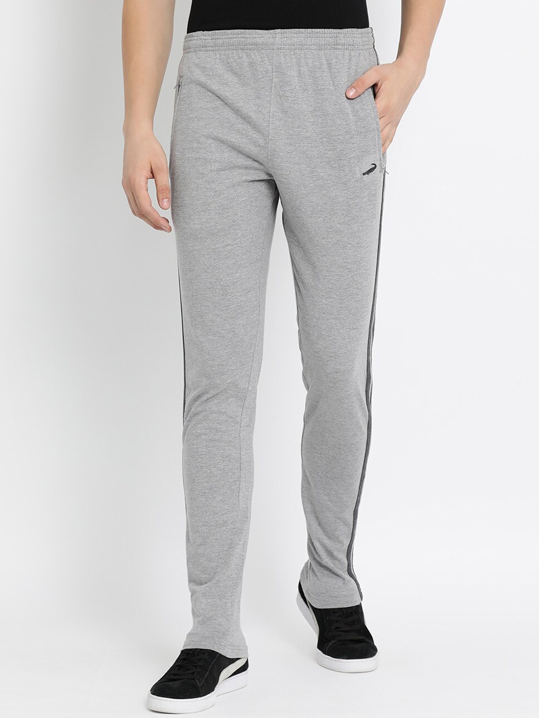 

Crocodile Men Grey Solid Track Pants