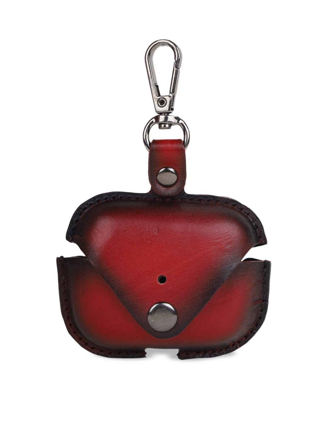

Teakwood Leathers Red & Black Solid Leather Earbuds Case