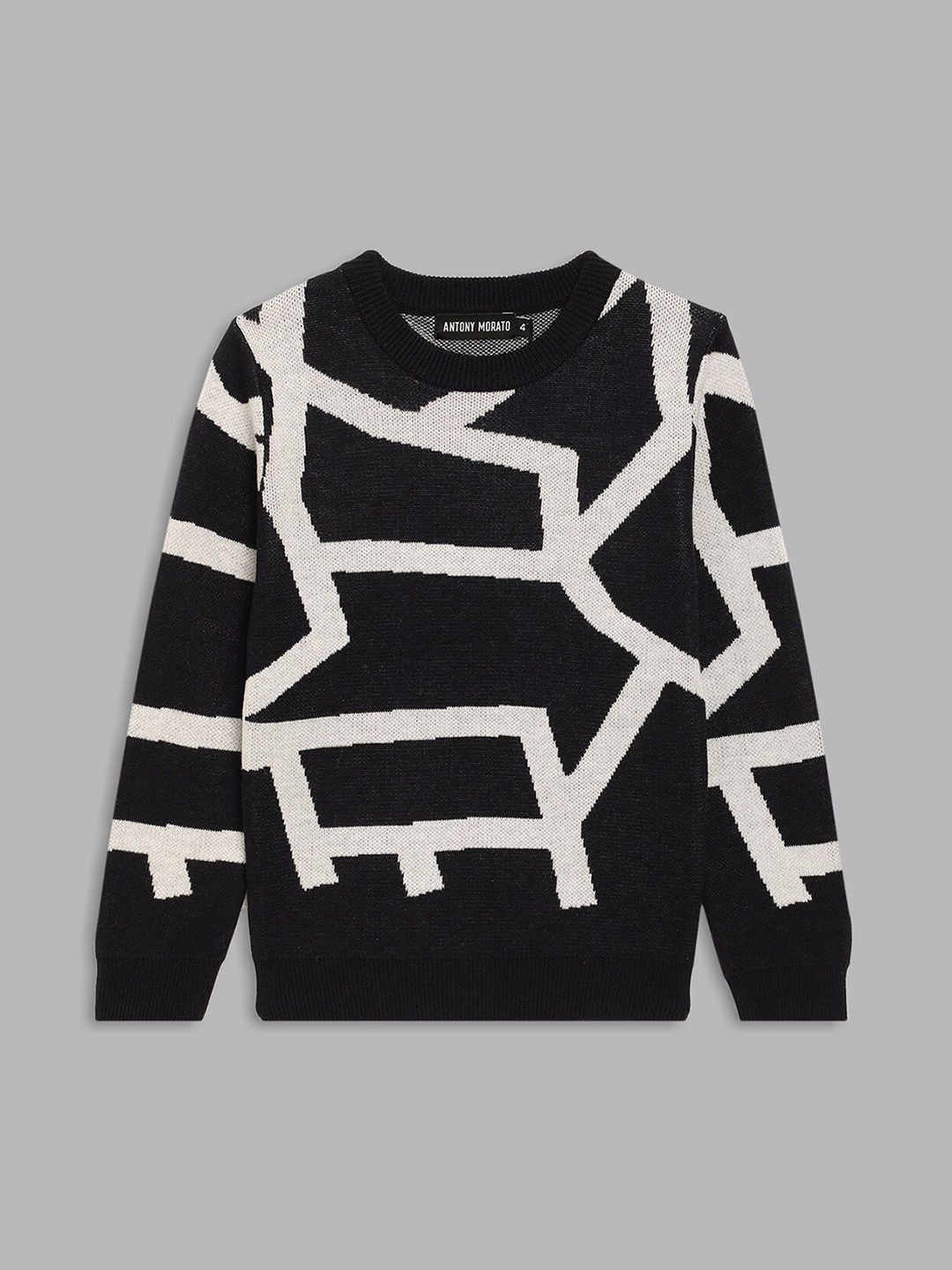 

Antony Morato Boys Black & White Sweater