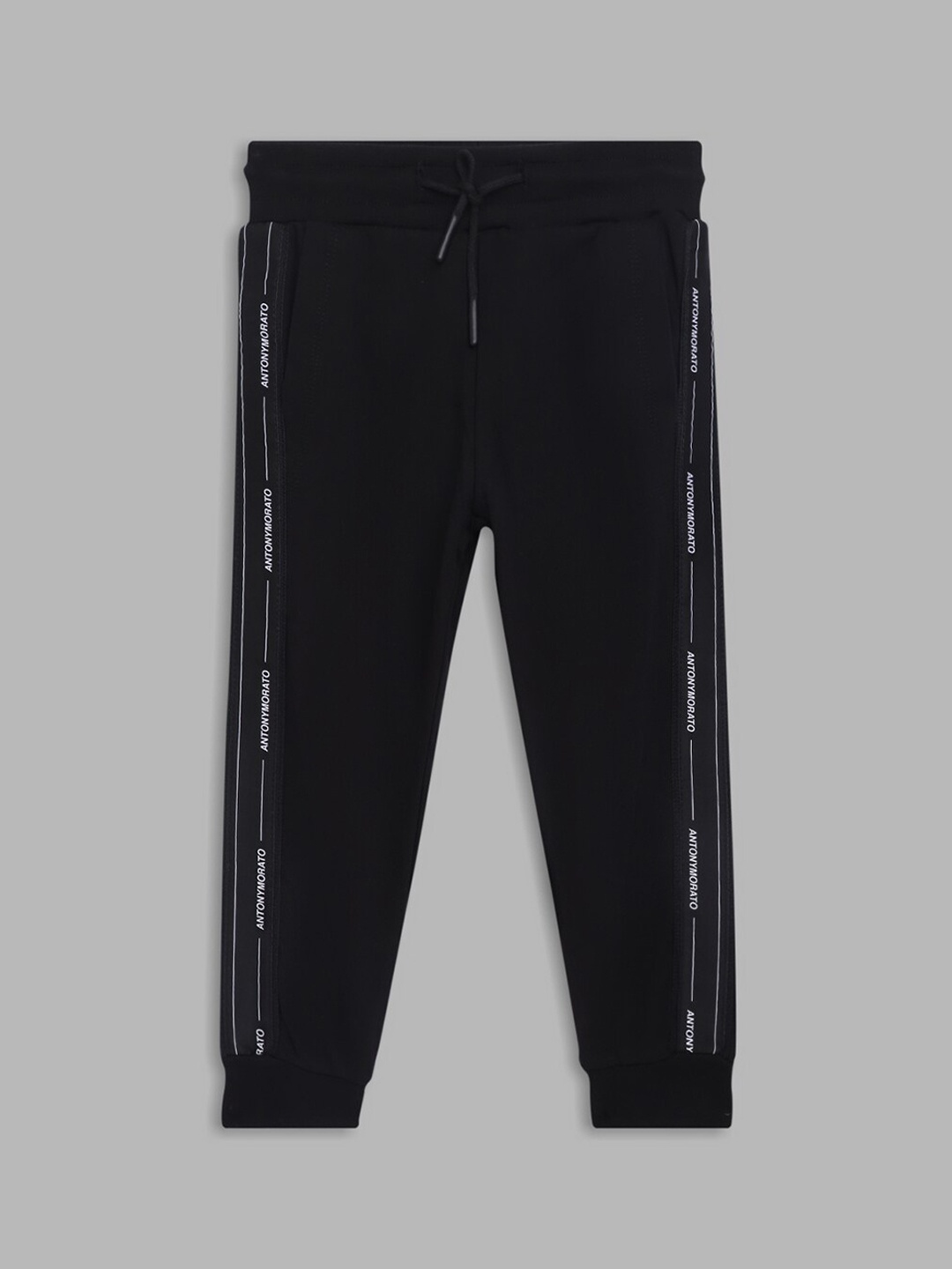 

Antony Morato Boys Black Solid Slim-Fit Joggers