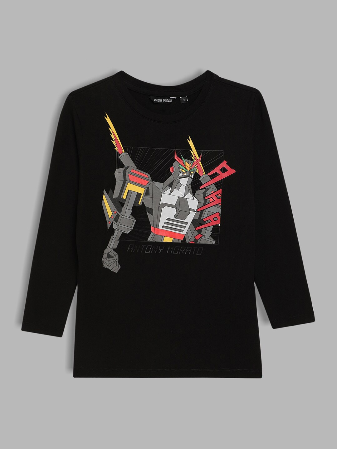 

Antony Morato Boys Black Printed Slim Fit T-shirt