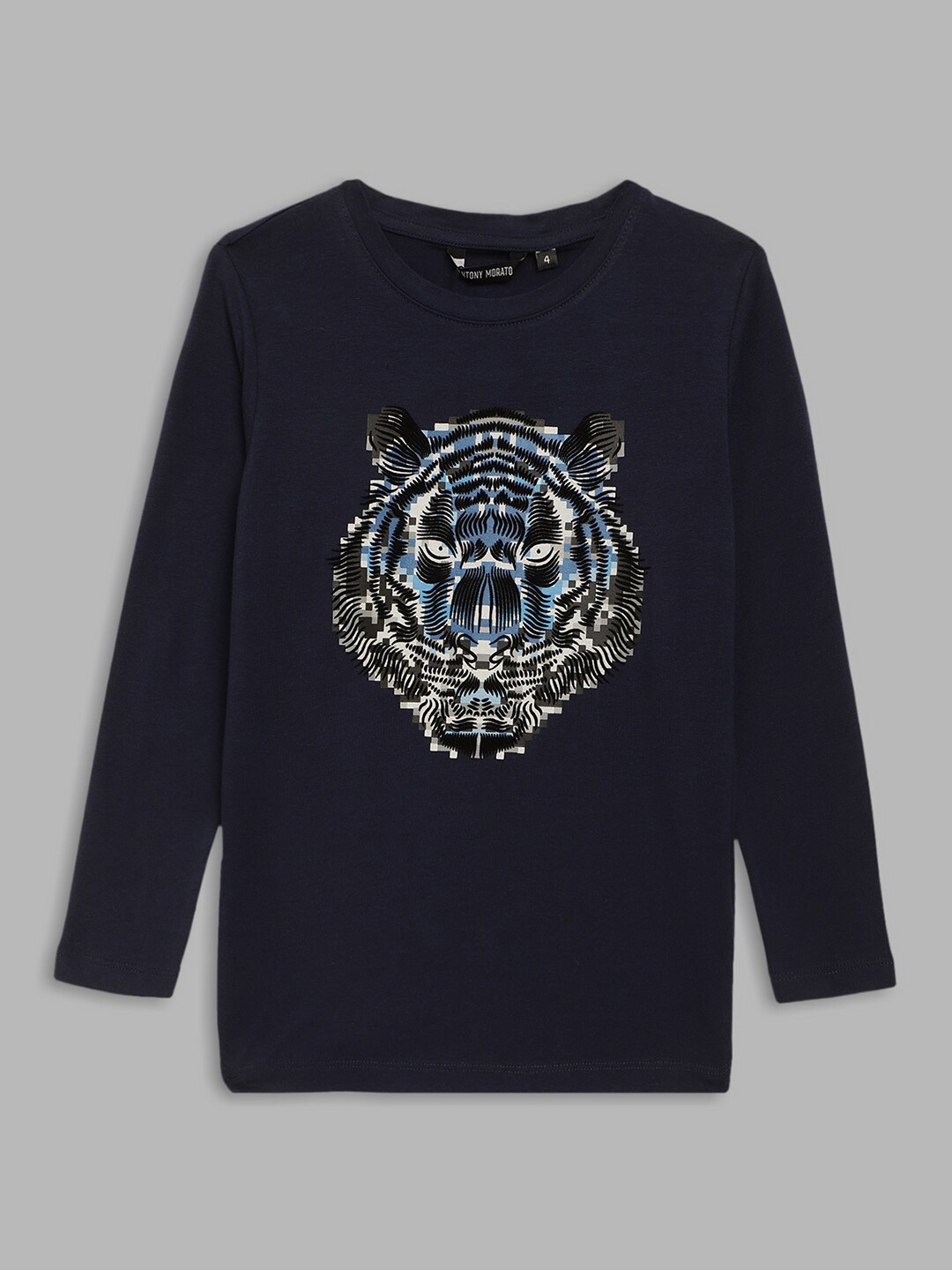 

Antony Morato Boys Blue Printed Slim Fit T-shirt