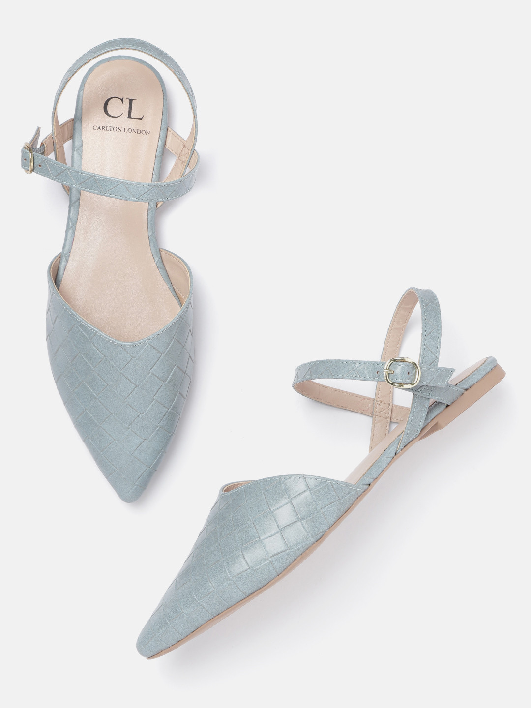 

Carlton London Women Blue Woven Design Pointed Toe Flats