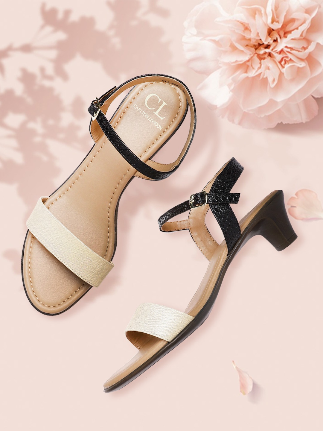 

Carlton London Women Gold-Toned Solid Block Heels