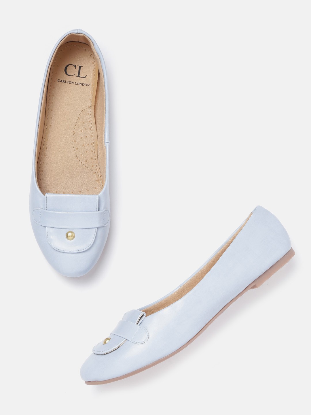 

Carlton London Women Blue Solid Ballerinas