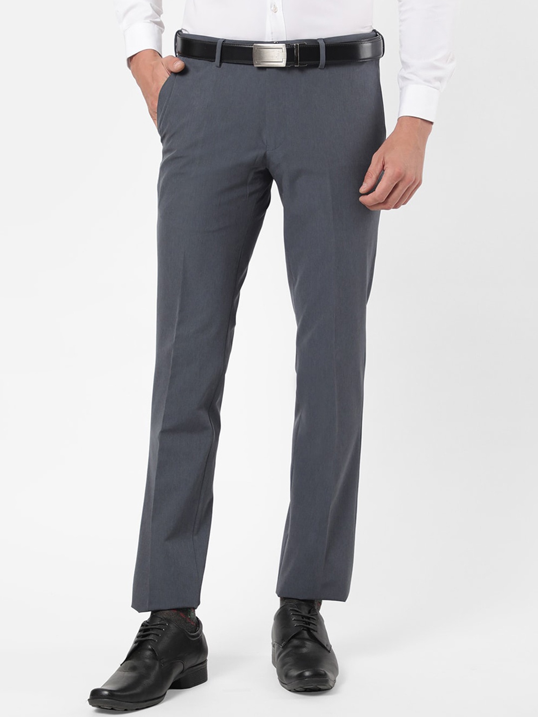 

AD By Arvind Men Grey Trousers