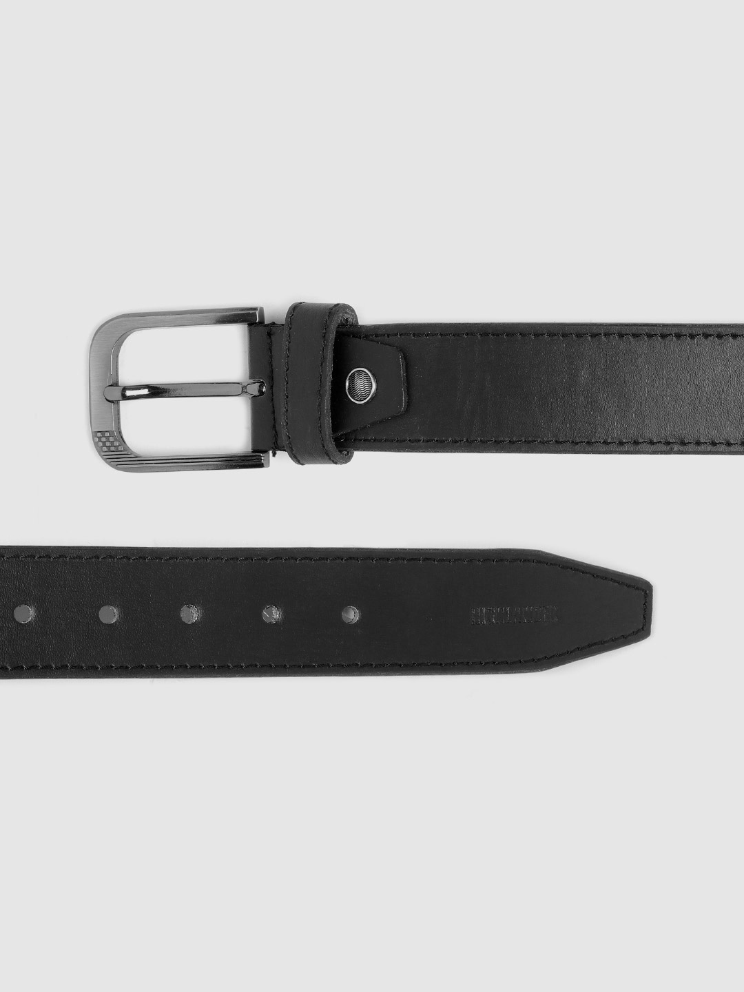 

HIGHLANDER Men Black Solid Formal Belt
