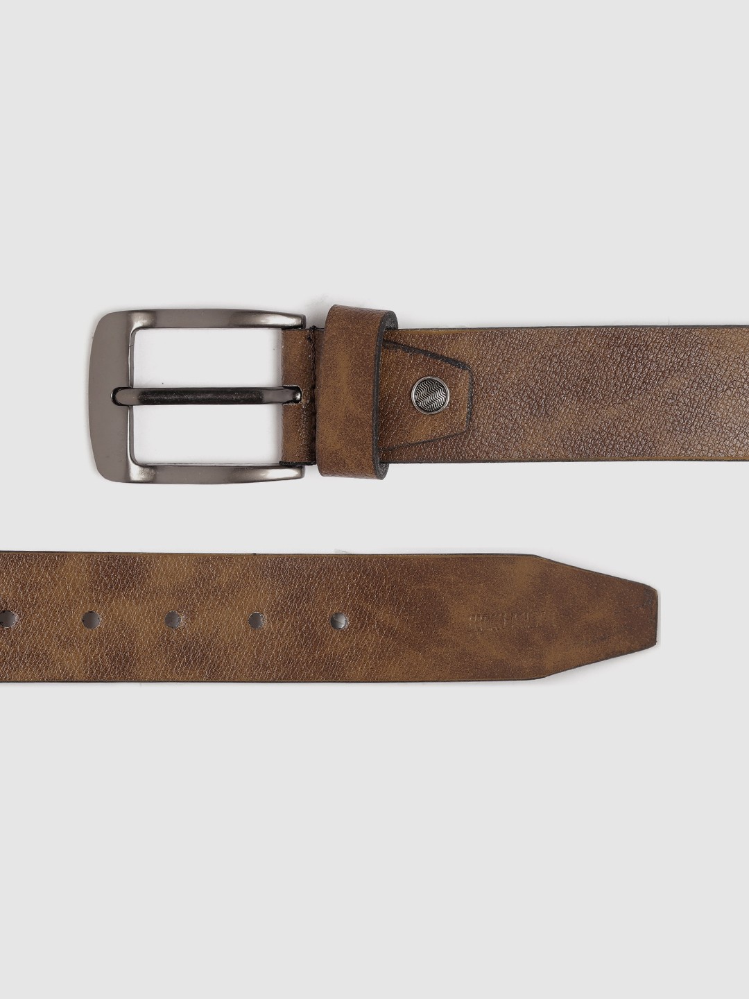 

HIGHLANDER Men Brown with a Tinge of Olive Green Solid Belt