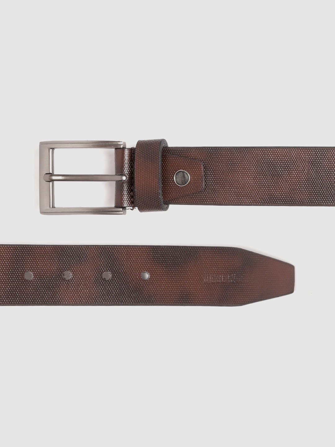 

HIGHLANDER Men Brown Geometric Textured Belt