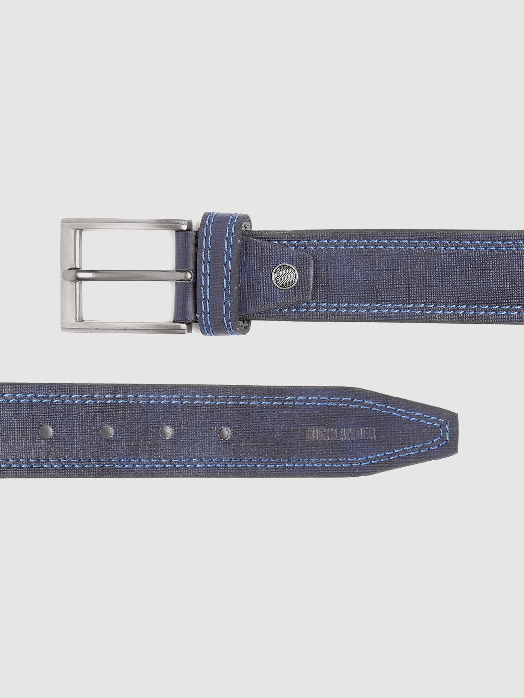 

HIGHLANDER Men Blue Woven Design Belt