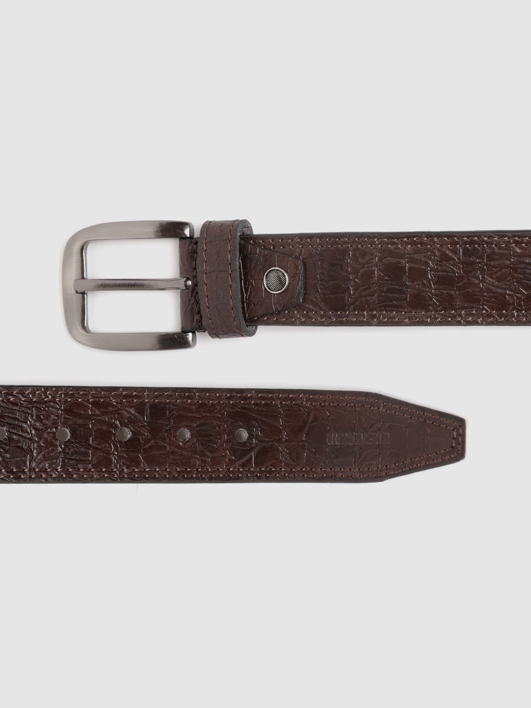 

HIGHLANDER Men Coffee Brown Textured Belt