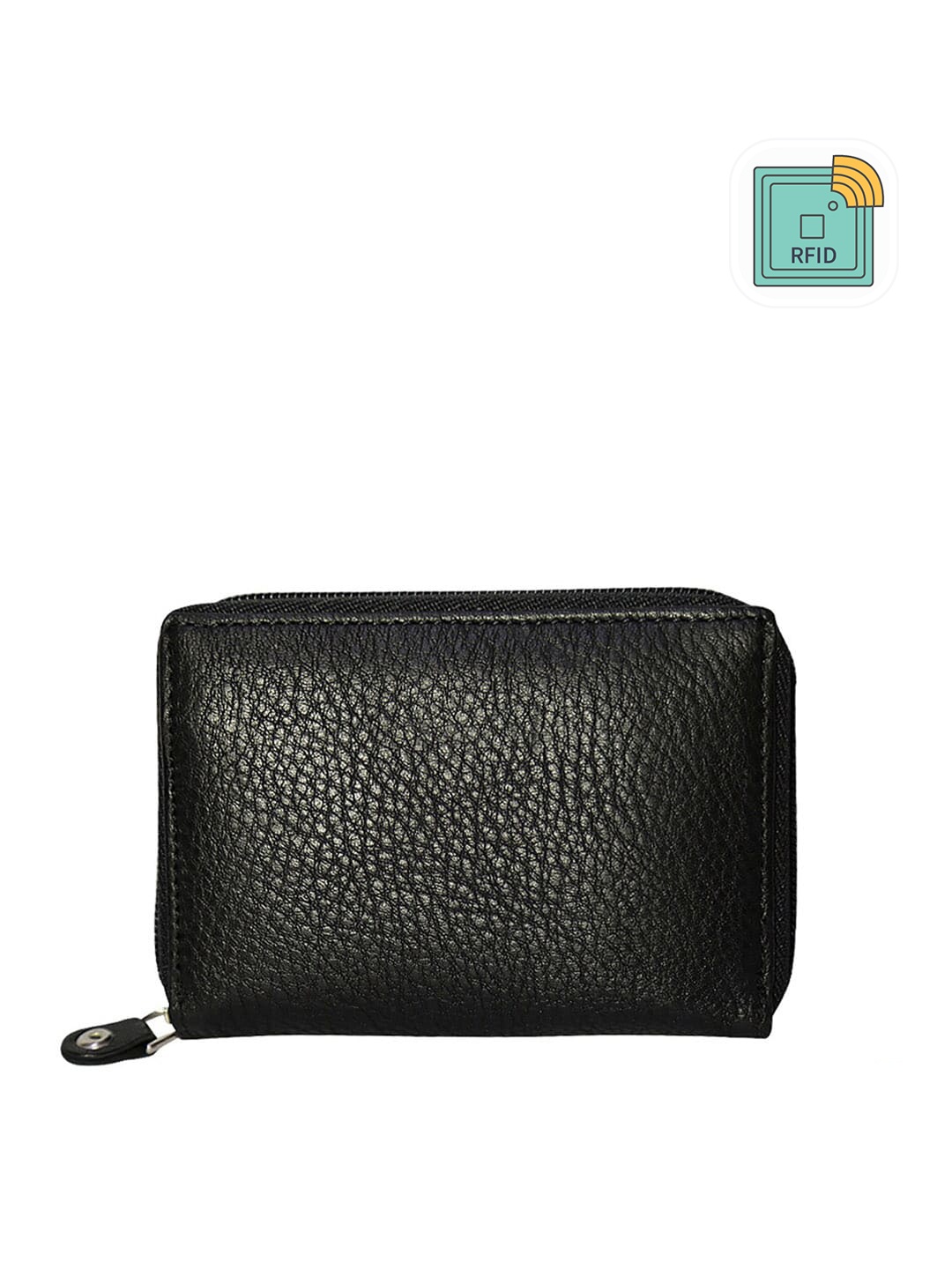 

Style Shoes Men Black Leather Zip Around Wallet