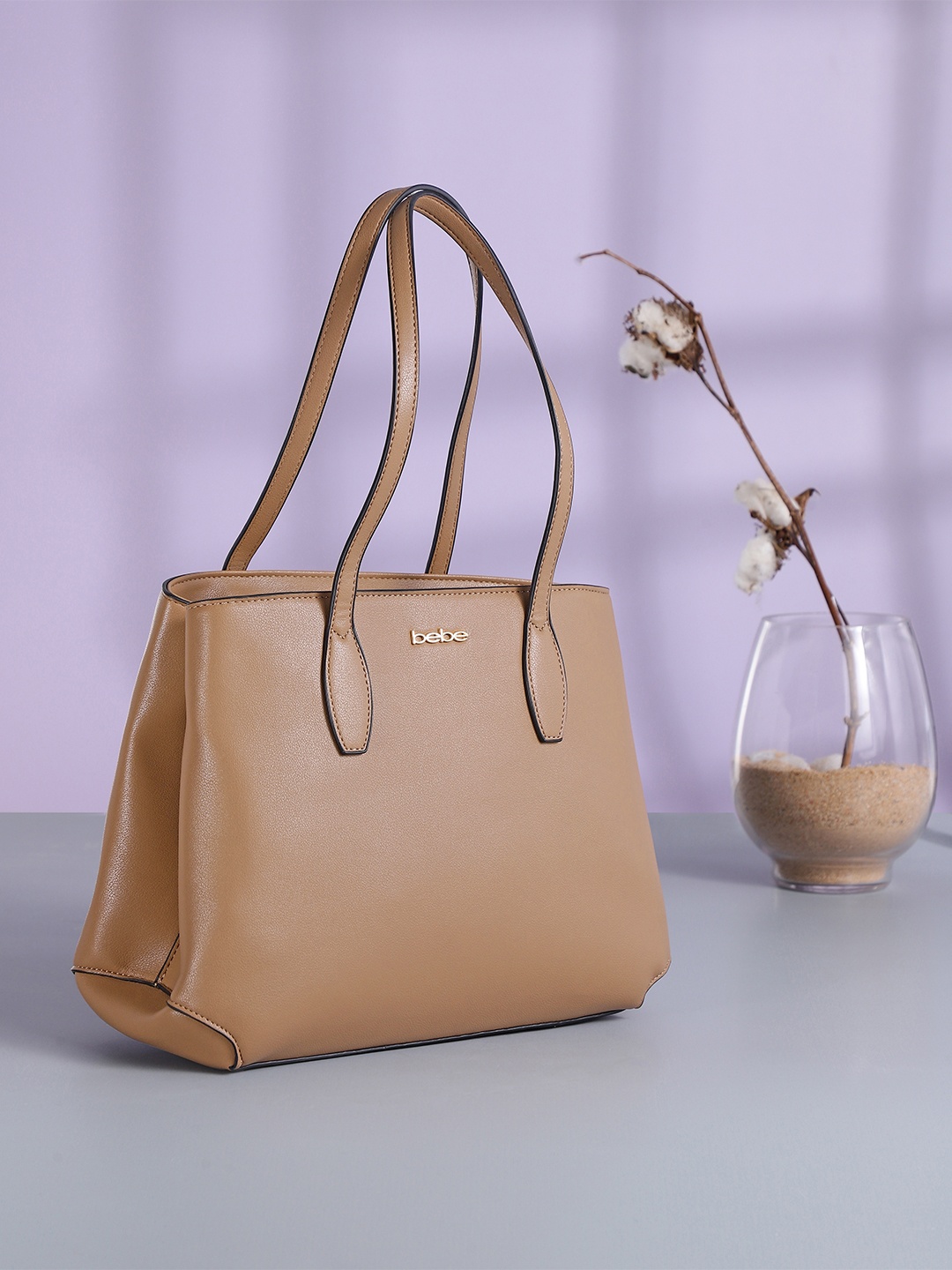

bebe Brown Structured Shoulder Bag
