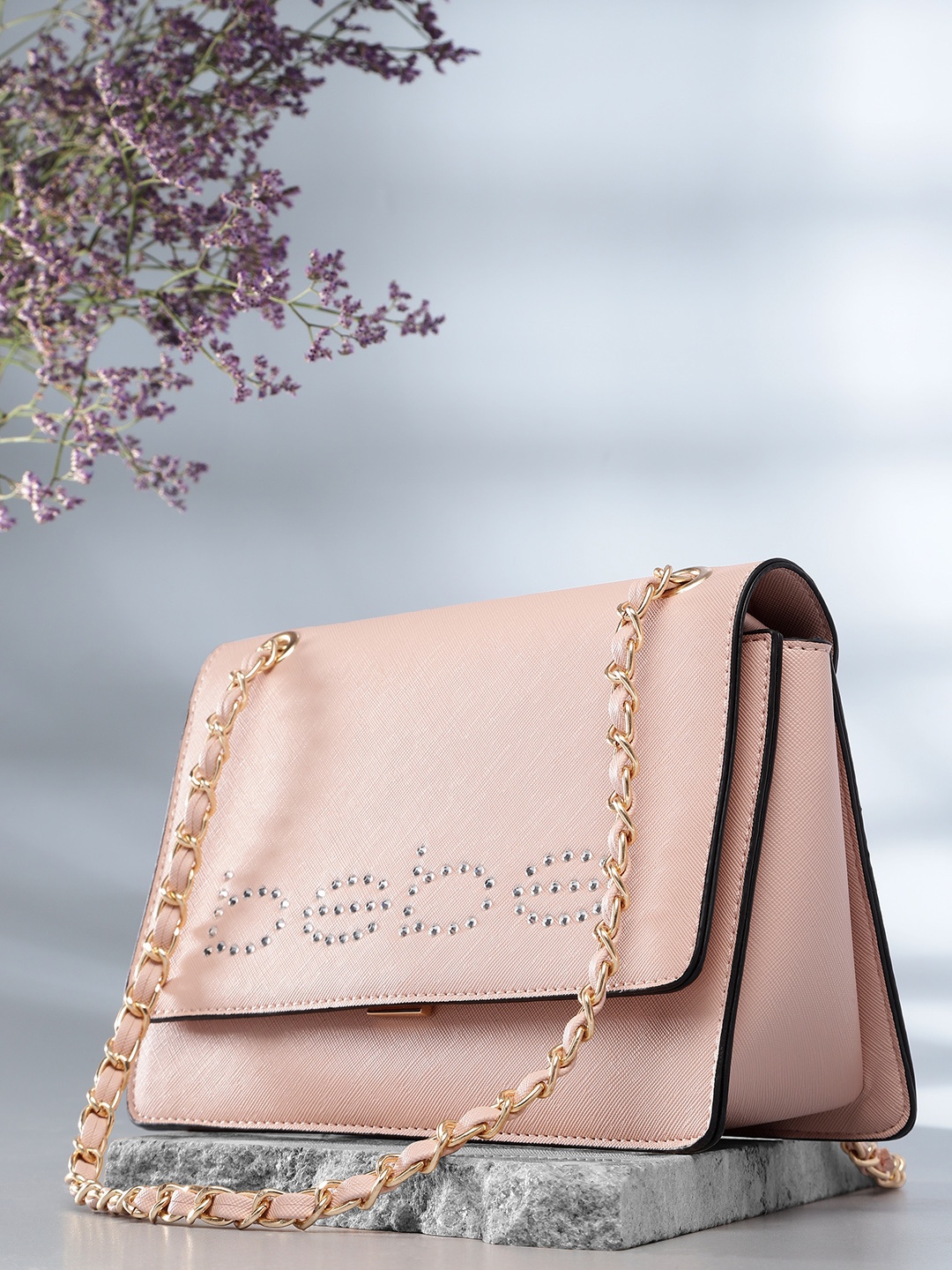 

bebe Pink Structured Sling Bag
