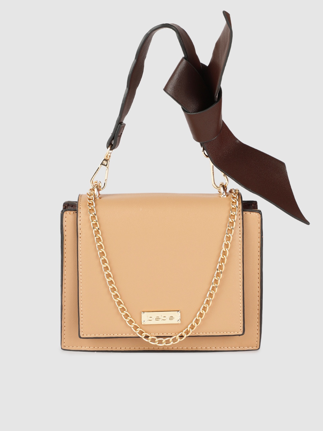 

bebe Brown Structured Sling Bag