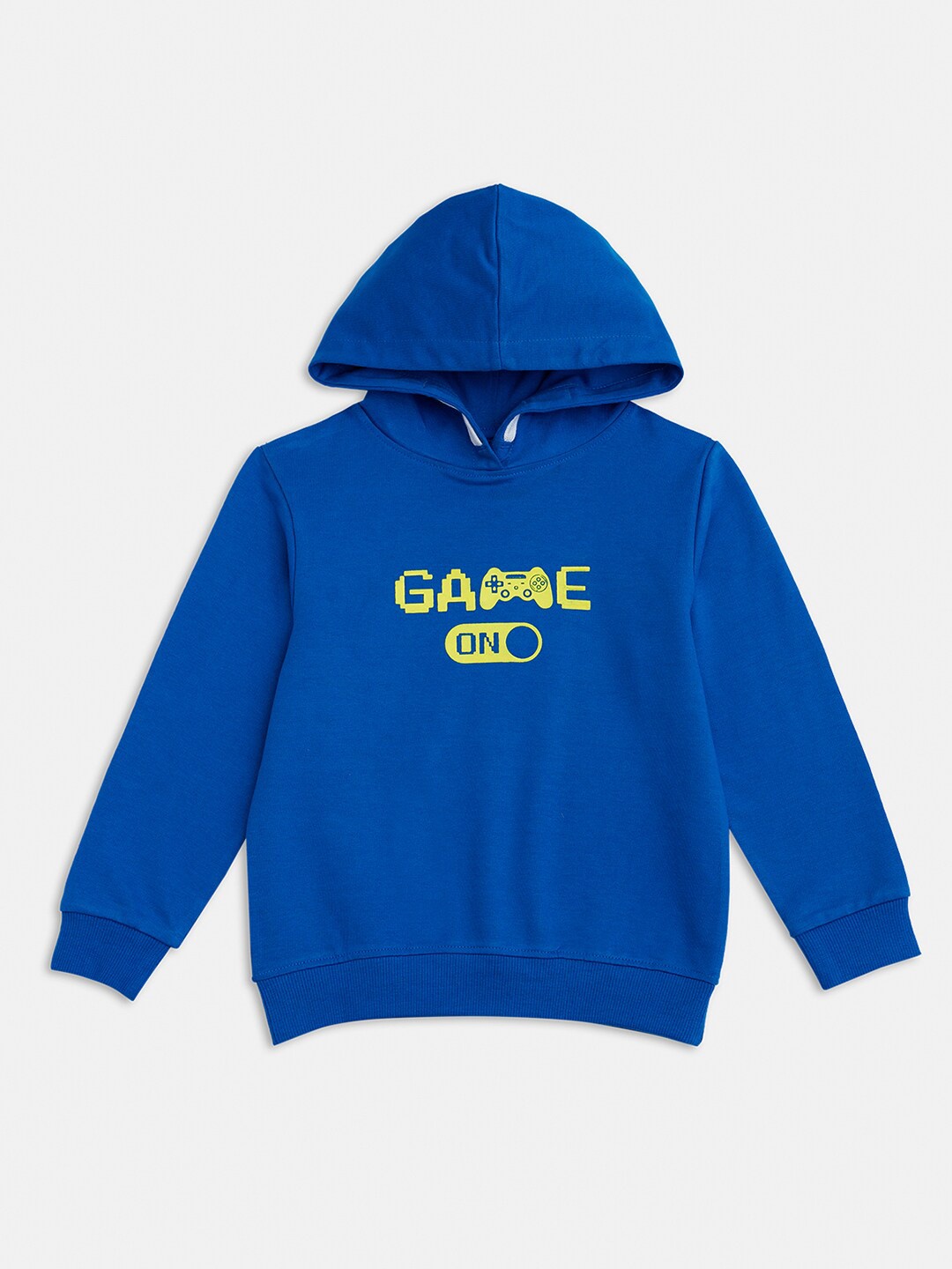 

R&B Boys Blue Printed Hooded Sweatshirt